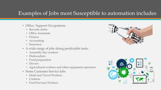 The Impact of Robots and Automation on the Future of Employment | PPTX