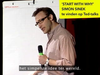 ‘START WITH WHY’
SIMON SINEK
te vinden op Ted-talks
 