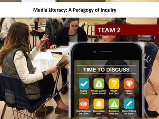 Media Literacy: A Pedagogy of Inquiry
TEAM 2
 