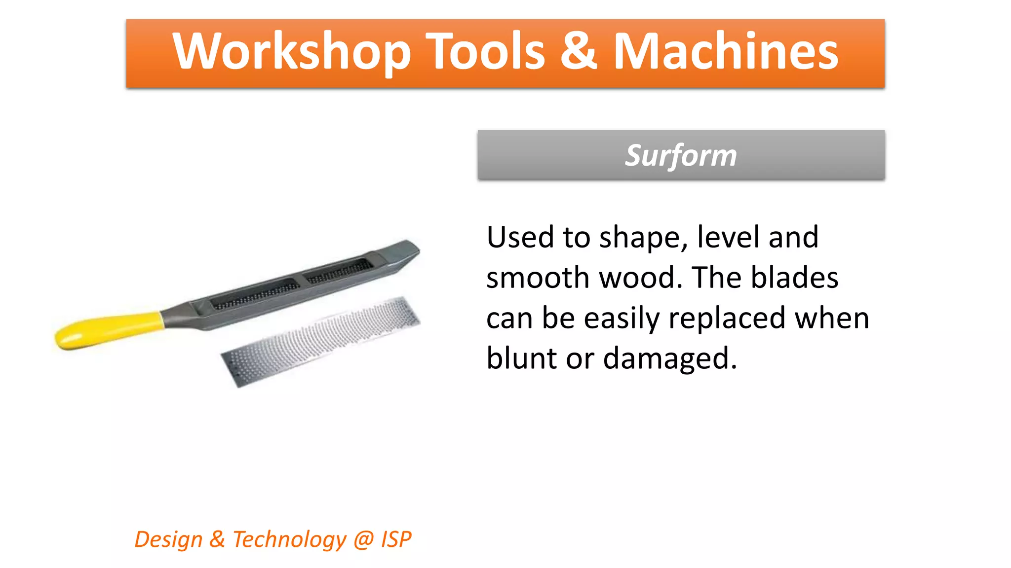 Workshop tools & machines | PPTX