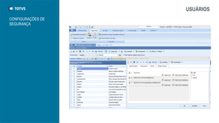 USUÁRIOS
CONFIGURAÇÕES DE
SEGURANÇA
 