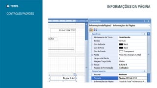 INFORMAÇÕES DA PÁGINA
CONTROLES PADRÕES
 