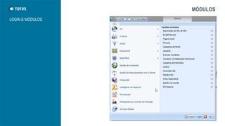 MÓDULOS
LOGIN E MÓDULOS
 