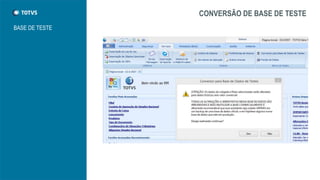 CONVERSÃO DE BASE DE TESTE
BASE DE TESTE
 
