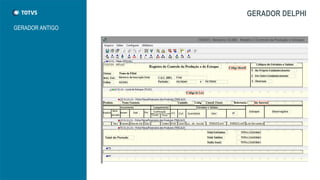 GERADOR DELPHI
GERADOR ANTIGO
 