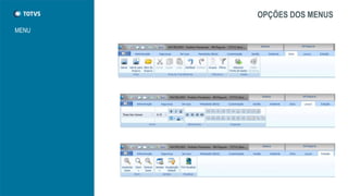 OPÇÕES DOS MENUS
MENU
 