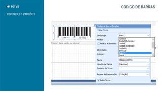 CÓDIGO DE BARRAS
CONTROLES PADRÕES
 