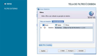 TELA DE FILTRO É EXIBIDA
FILTRO EXTERNO
 