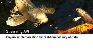 Streaming API
Bayeux implementation for real-time delivery of data
 