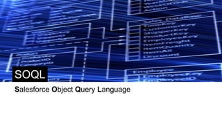 Indexed Fields
• Primary Keys
• Id
• Name
• OwnerId
Using a query with two or more indexed filters greatly increases performance
• Audit Dates
• Created Date
• Last Modified Date
• Foreign Keys
• Lookups
• Master-Detail
• CreatedBy
• LastModifiedBy
• External ID fields
• Unique fields
• Fields indexed by
Saleforce
 