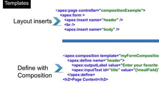 Page Embeds
Standard Controller
Embed in Layout
<apex:page StandardController=”Account”
showHeader=“false”
<apex:canvasApp
developerName=“warehouseDev”
applicationName=“procure”
 