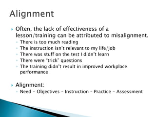 Lesson Plan Misalignment Bloom's Workshop | PPTX