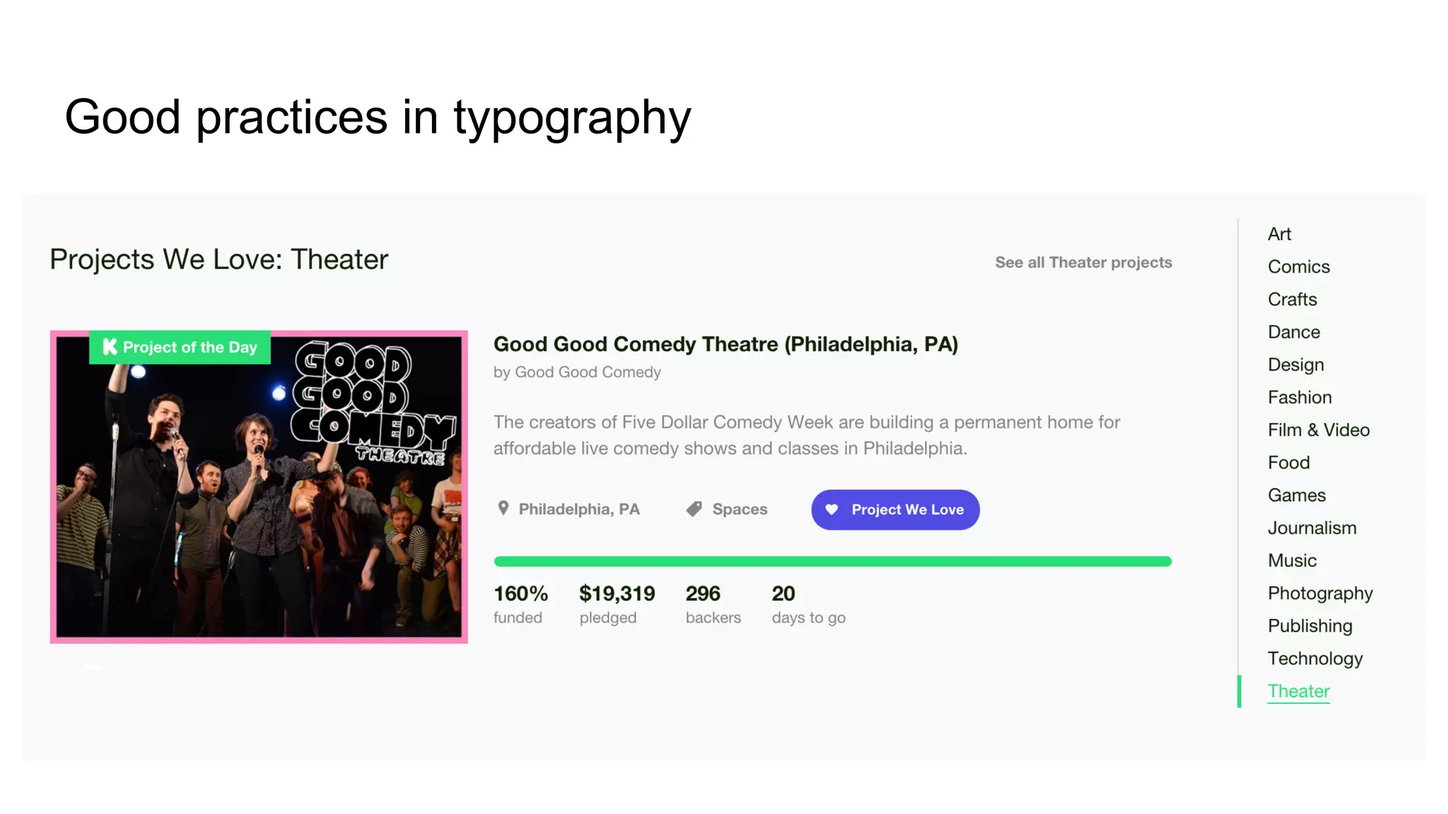 Good practices in typography
 