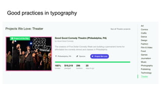 Good practices in typography
 