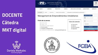 DOCENTE
Cátedra
MKT digital
 
