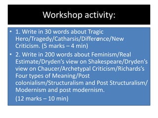 Workshop UGC NET SLET