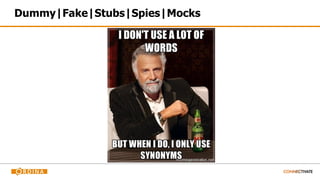 Dummy|Fake|Stubs|Spies|Mocks
 