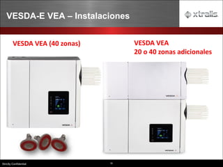 55
Strictly Confidential
VESDA-E VEA – Instalaciones
55
VESDA VEA (40 zonas) VESDA VEA
20 o 40 zonas adicionales
 