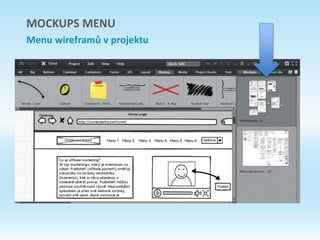 MOCKUPS MENU
Menu wireframů v projektu
 