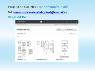 POKUD SE LOGNETE v anonymním okně
NA tomas.ruzicka+workshoptest@vivmail.cz
Heslo: VSE159
 