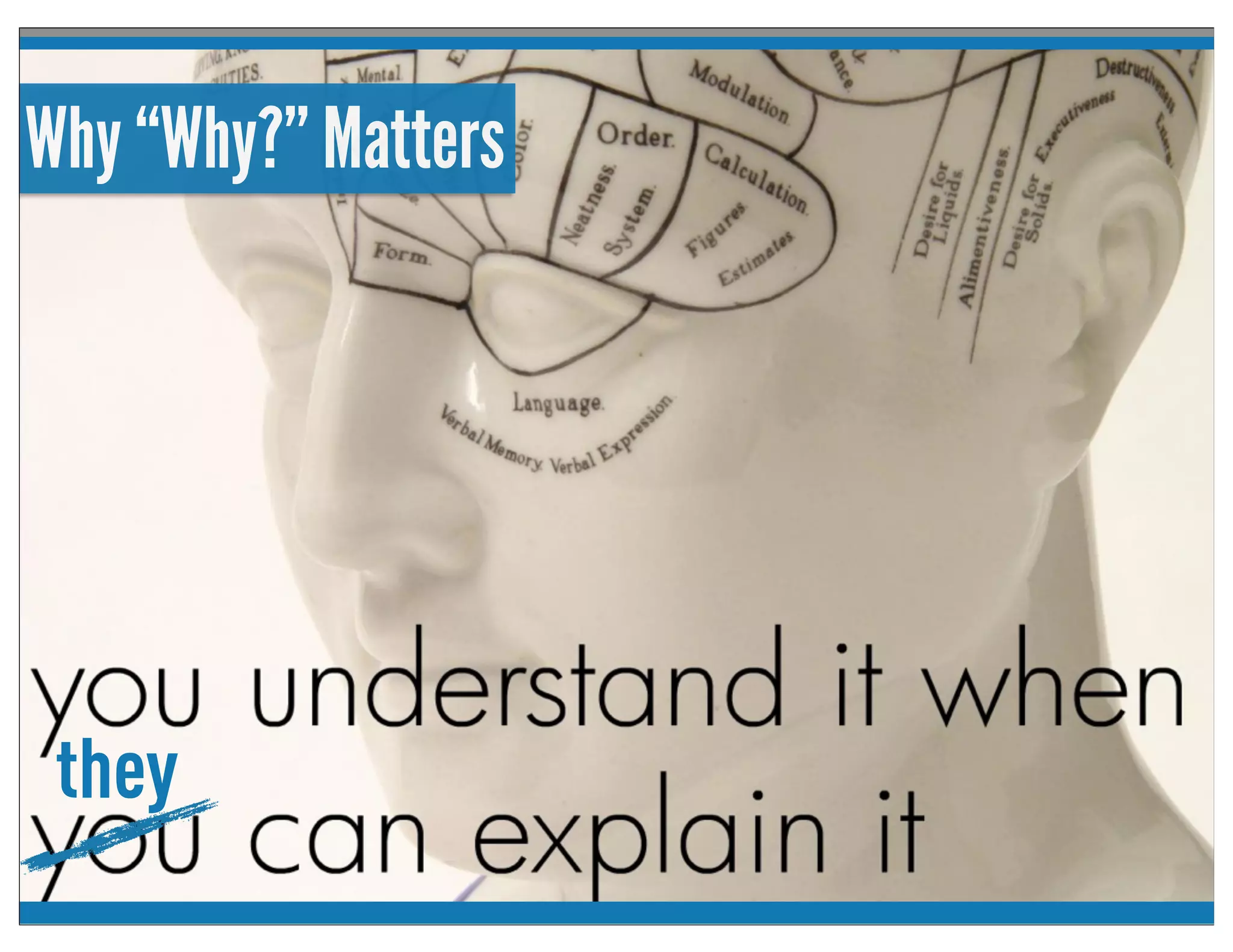 Why “Why?” Matters
they
 