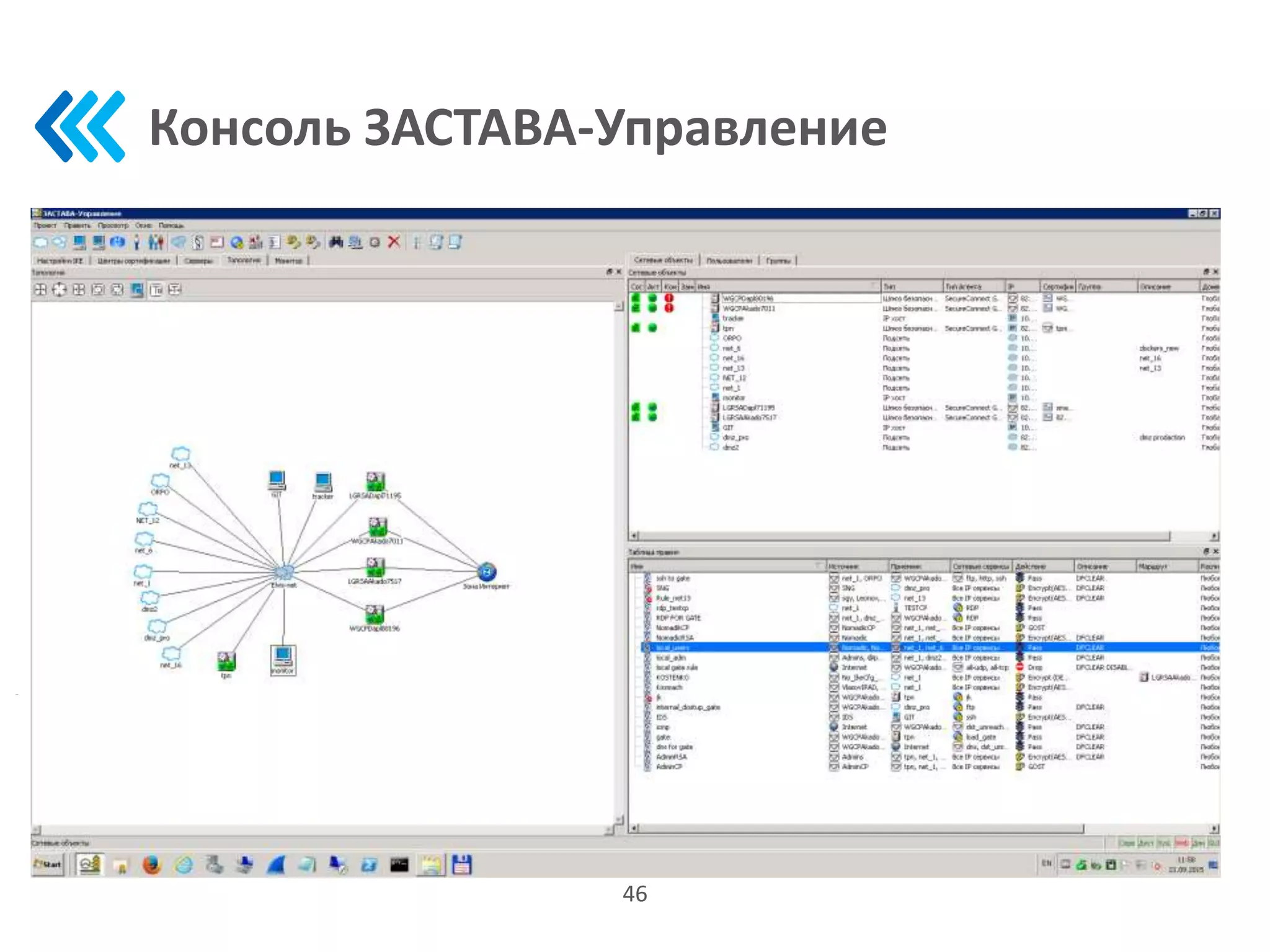 Консоль ЗАСТАВА-Управление
46
 