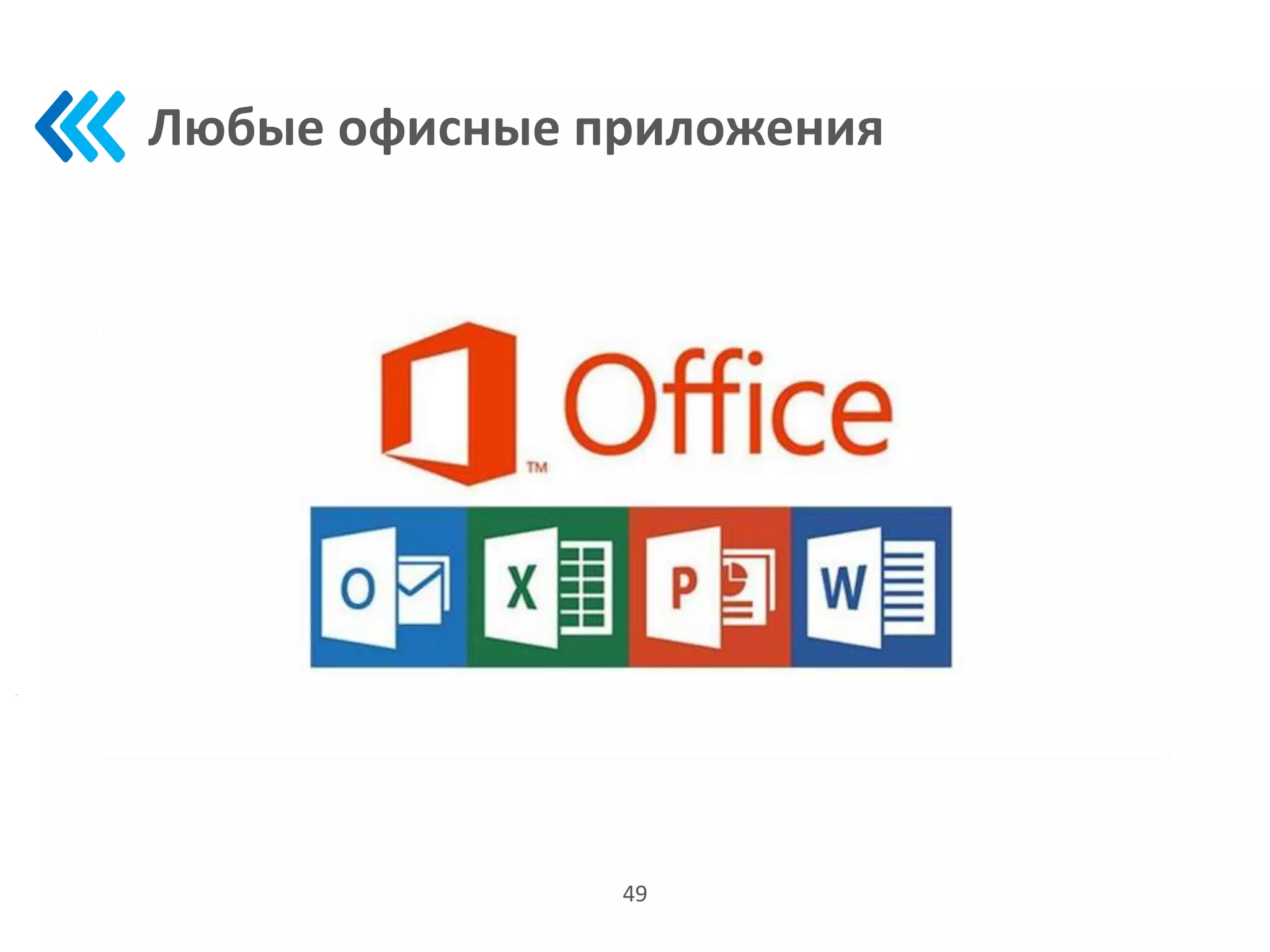 Любые офисные приложения
49
 