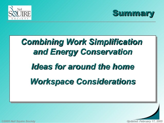 Work simplification (1)