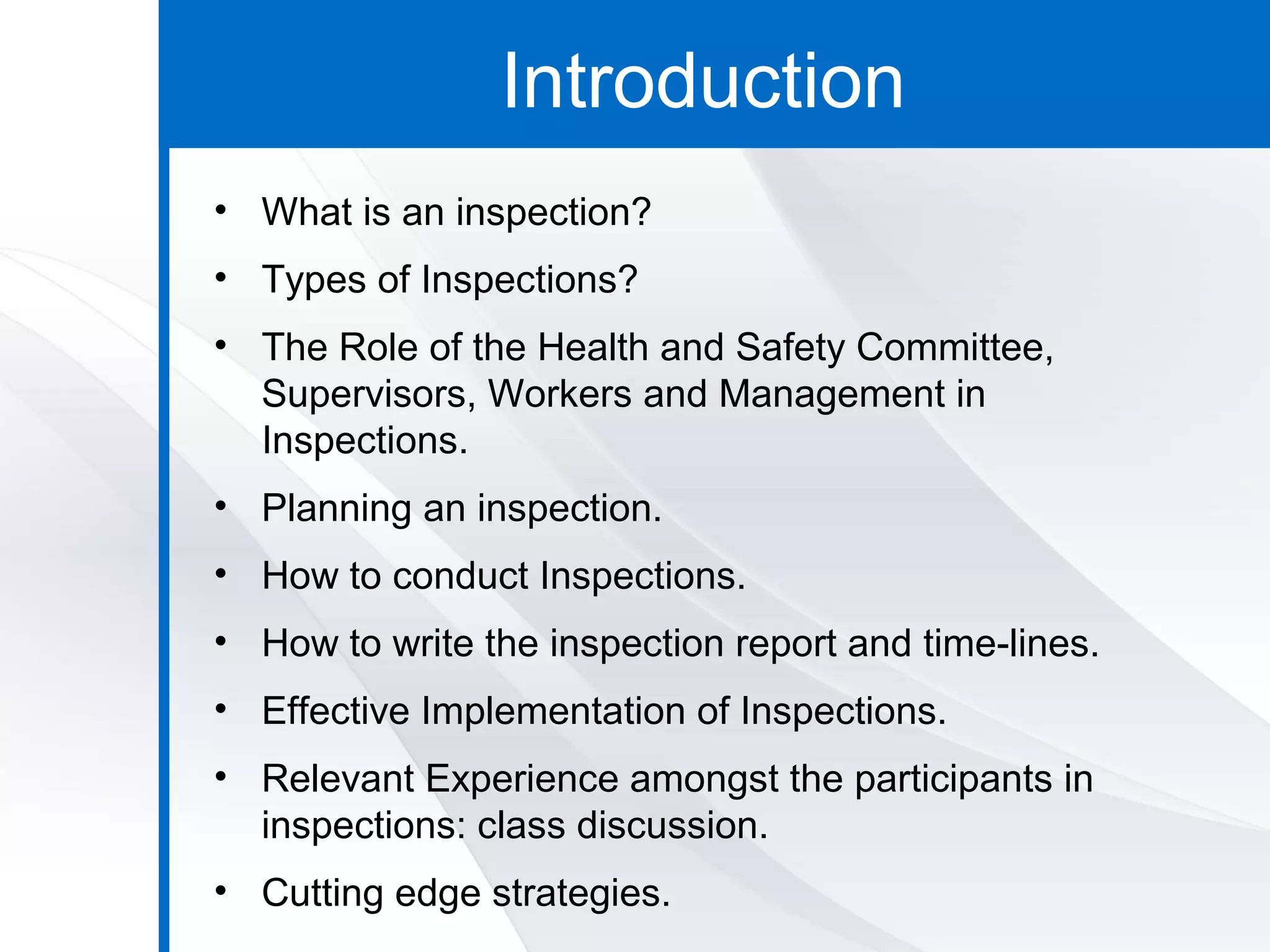 Worksite General Safety Inspections | PPT