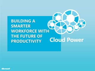 BUILDING A
SMARTER
WORKFORCE WITH
THE FUTURE OF
PRODUCTIVITY
 
