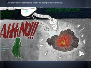 Dreamweaver Narrative Website sample screenshot:
 