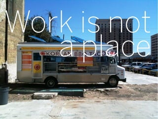 Work is not
   a place

              5
 