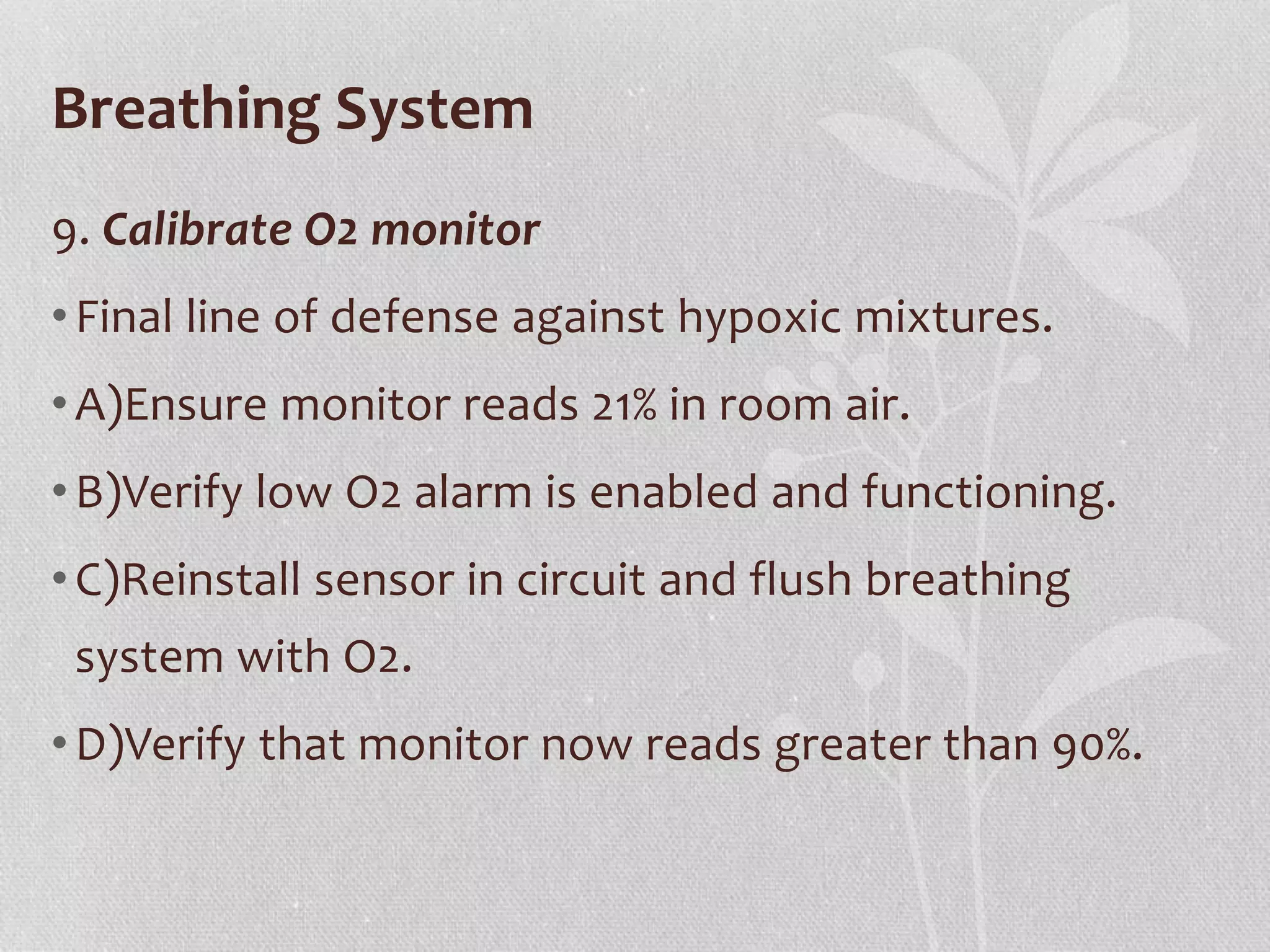 Anaesthesia Workstation checklist and safety features | PPTX