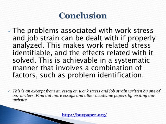 stress in the workplace essay