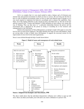 Work stress a study on retail sector employees of jaipur | PDF