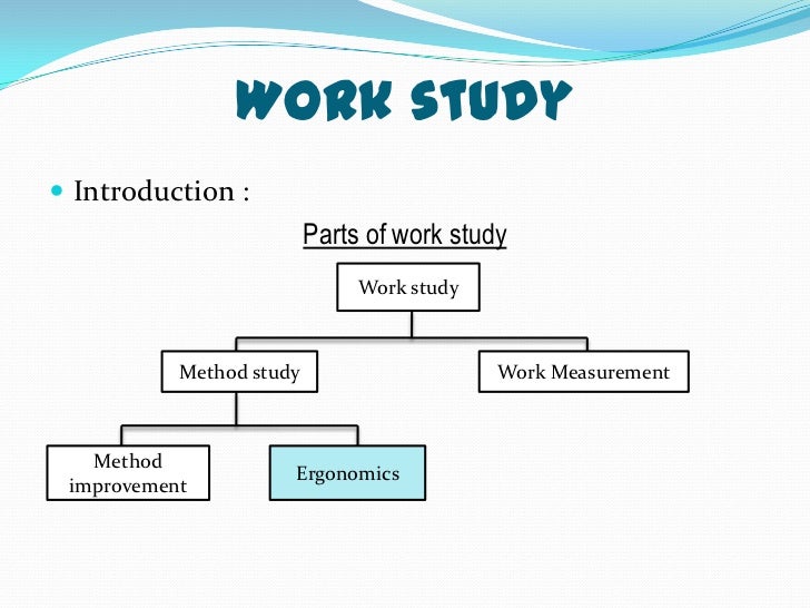 Work Study And Ergonomics