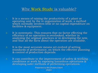 Work study presentation | PPT