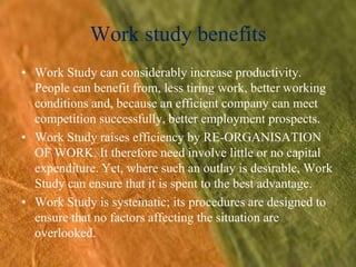 Work Study & Productivity | PPTX