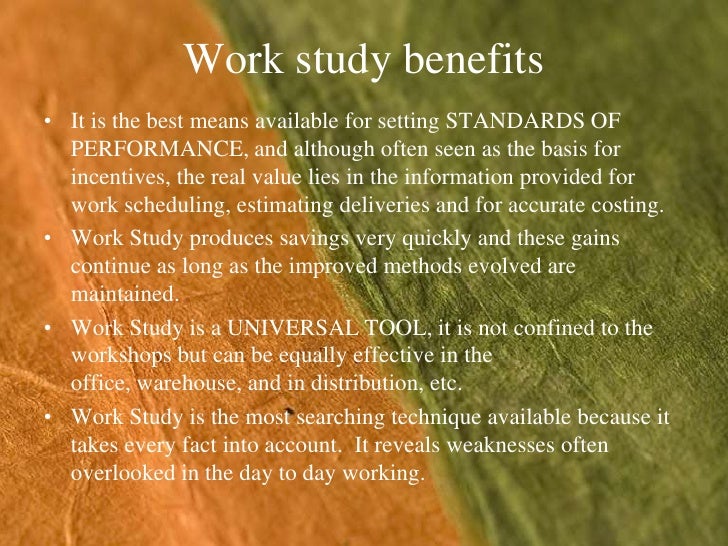 Work Study & Productivity