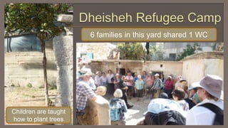 Dheisheh Refugee Camp6 families in this yard shared 1 WCChildren are taught how to plant trees
