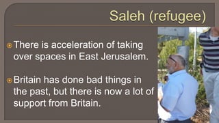 Meeting with Saleh (refugee)