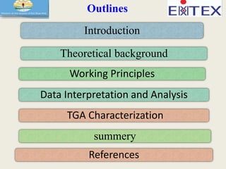 TGA fiber characterization | PPTX | Chemistry | Science