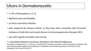 Ulcerative Dm Rash non-healing ulcer work up powerpoint presentation | PPTX