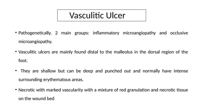 Pyoderma Leg Ulcer non-healing ulcer work up powerpoint presentation | PPT