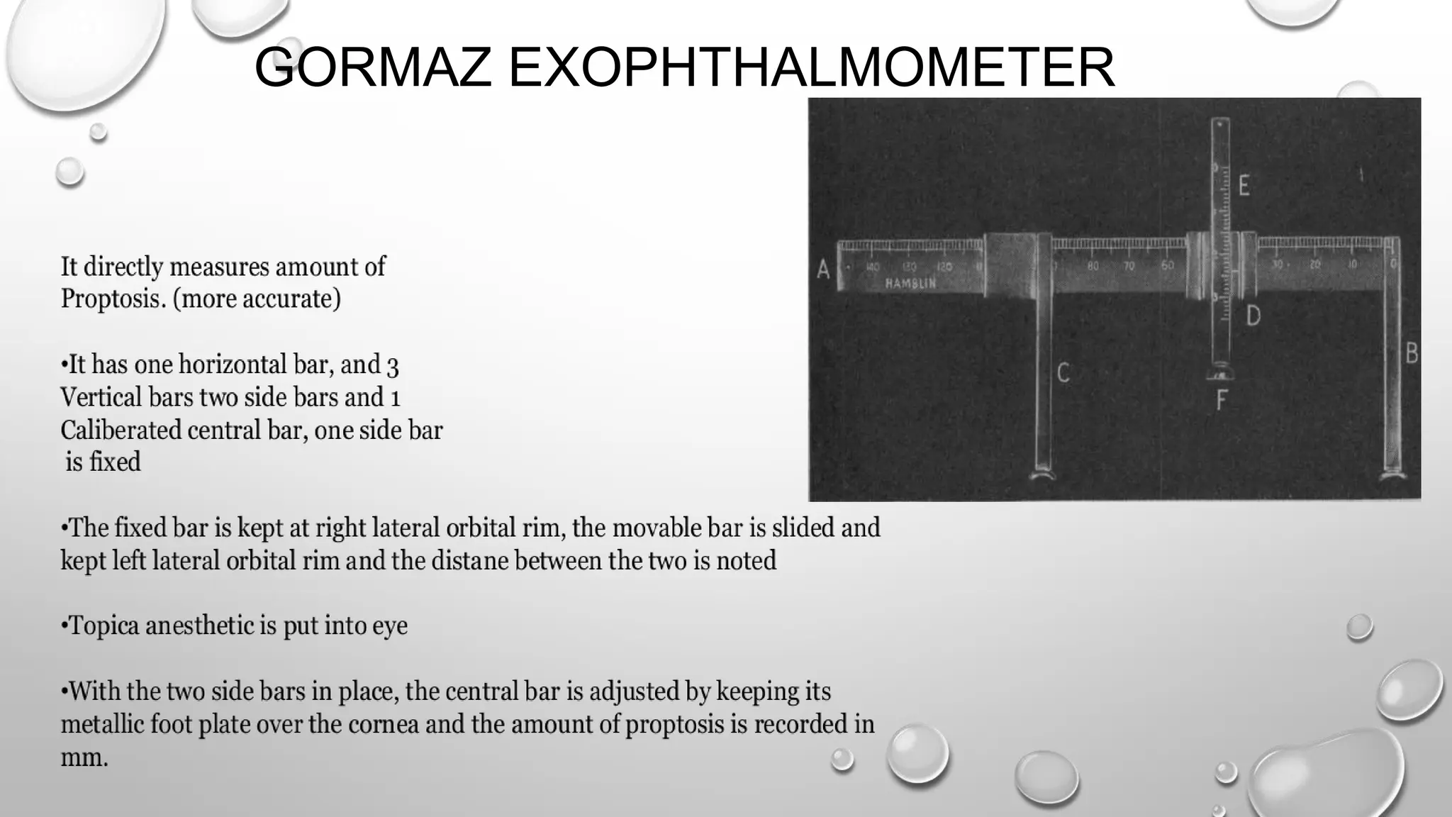 GORMAZ EXOPHTHALMOMETER
 