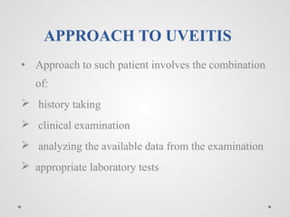 Uveitis Lab Testing Work up uvea patient ophthalmology ppt.. | PPTX