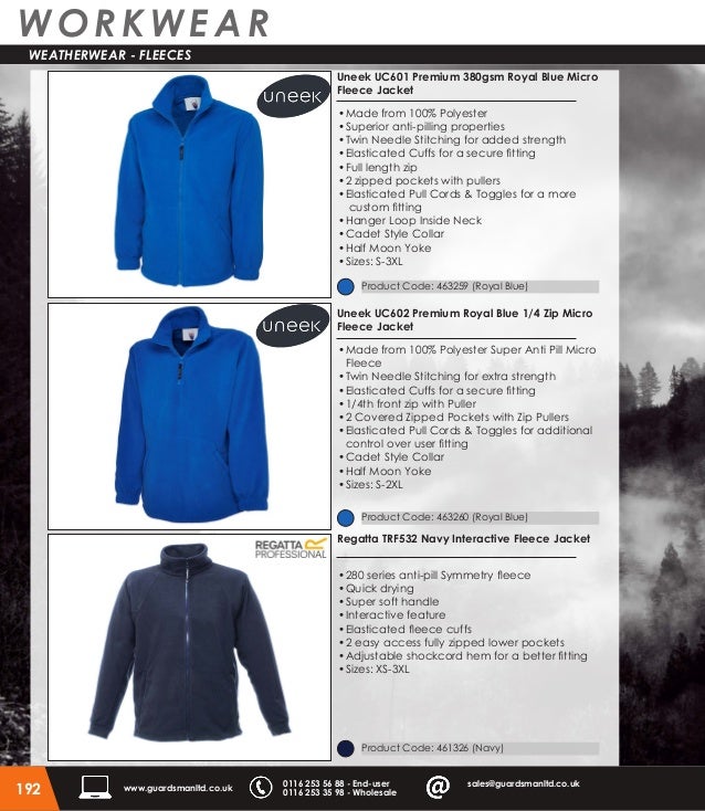 Unisex Sizing XS-2XL Blue Water Resistant PU Coated Clique Clothing Heavyweight Padded Body Warmer