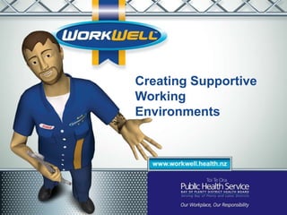 Creating Supportive 
Working 
Environments 
 