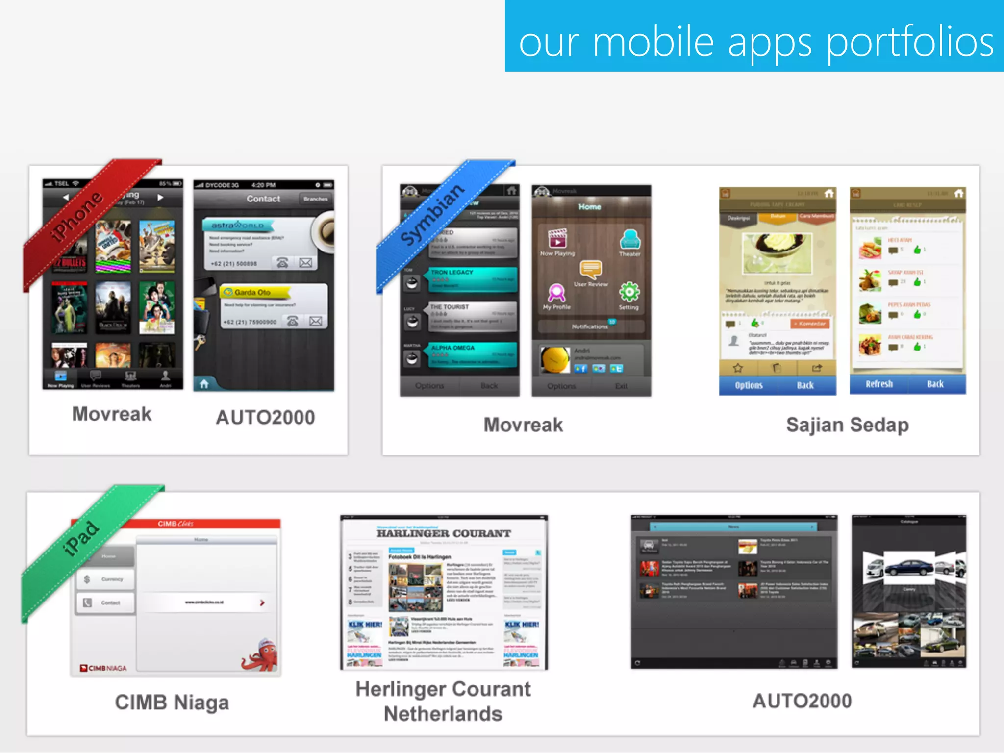 our mobile apps portfolios
 