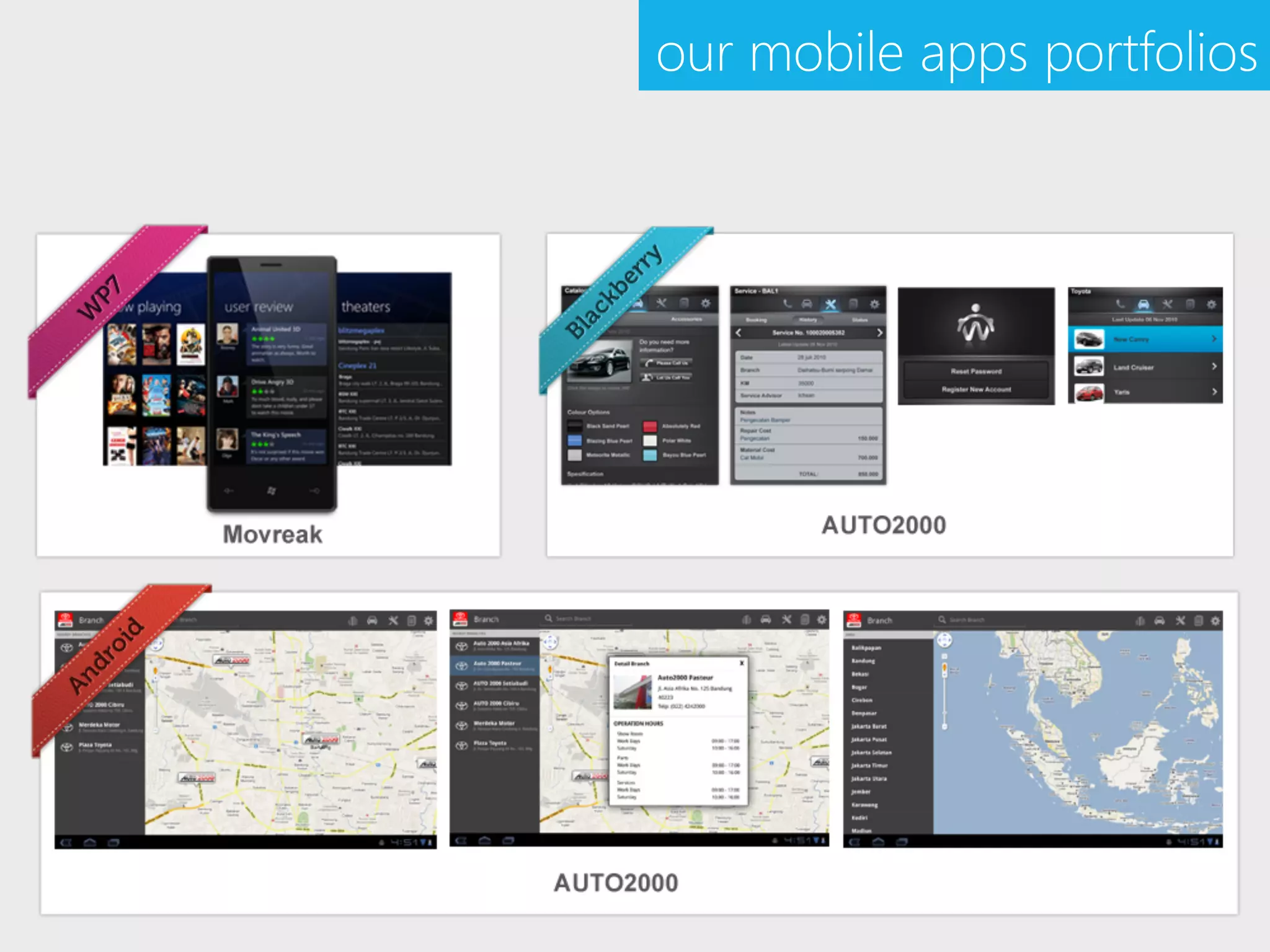 our mobile apps portfolios
 